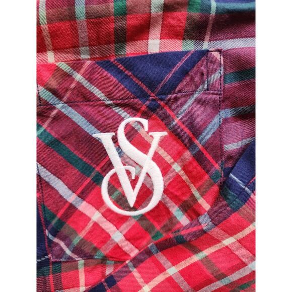 Victoria's Secret Large Red Plaid Pajama Set Lightweight Cotton Modal Fabrics - Picture 2 of 3